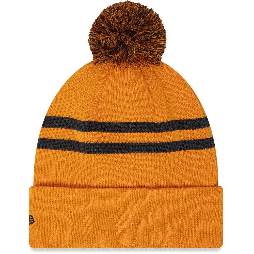 McLaren F1 New Era Essential Cuff Pom Beanie- Papaya/Anthracite Hats Chocolate