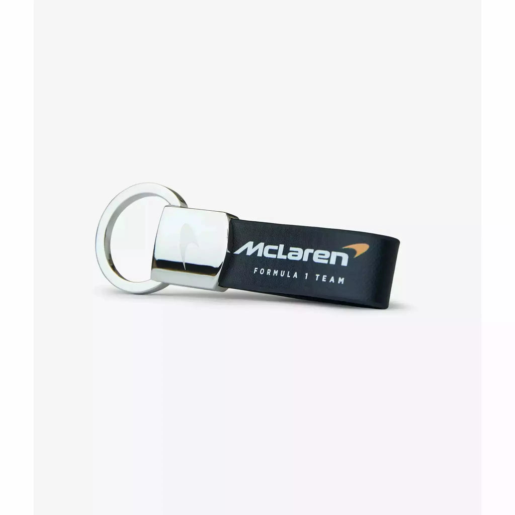 McLaren F1 Leather Strap Keyring Keyrings White Smoke