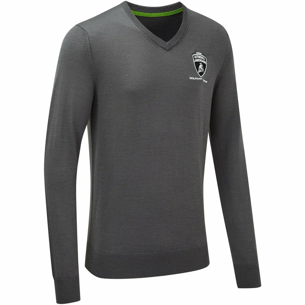 Automobili Lamborghini Squadra Corse Men's Team Knitted Sweater Gray Sweaters Dark Slate Gray