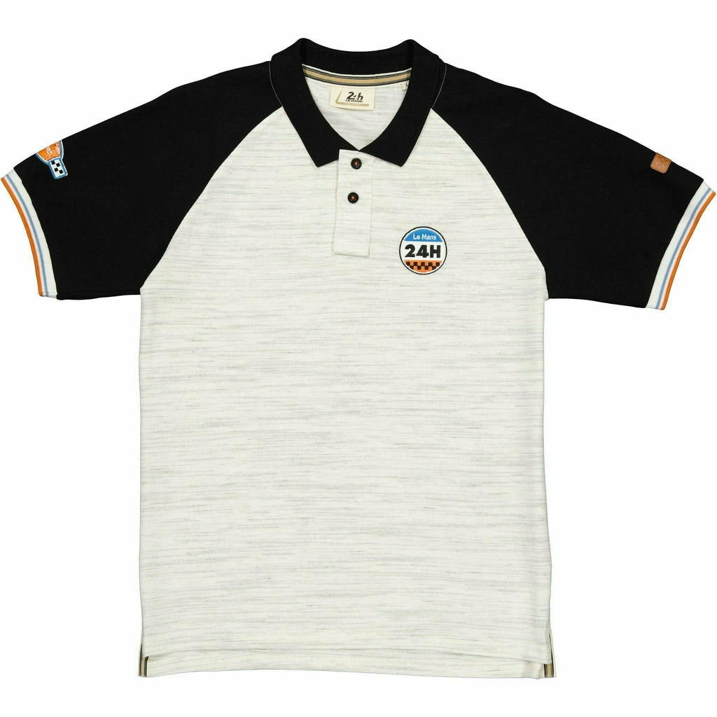 Le Mans 24 Hours Men's Legende Raglan Polo - Cream/Blue Polos Black