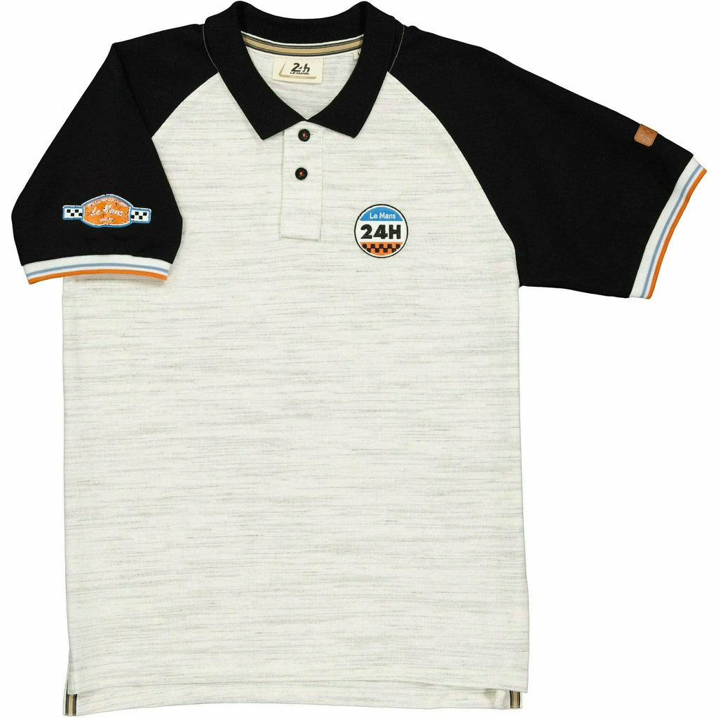 Le Mans 24 Hours Men's Legende Raglan Polo - Cream/Blue Polos Black