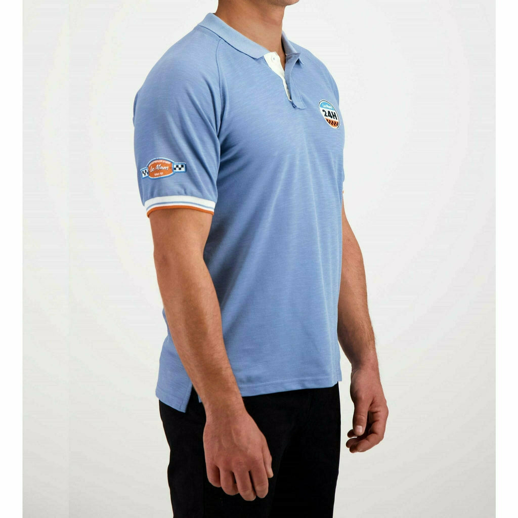 Le Mans 24 Hours Men's Legende Raglan Polo - Cream/Blue Polos Lavender