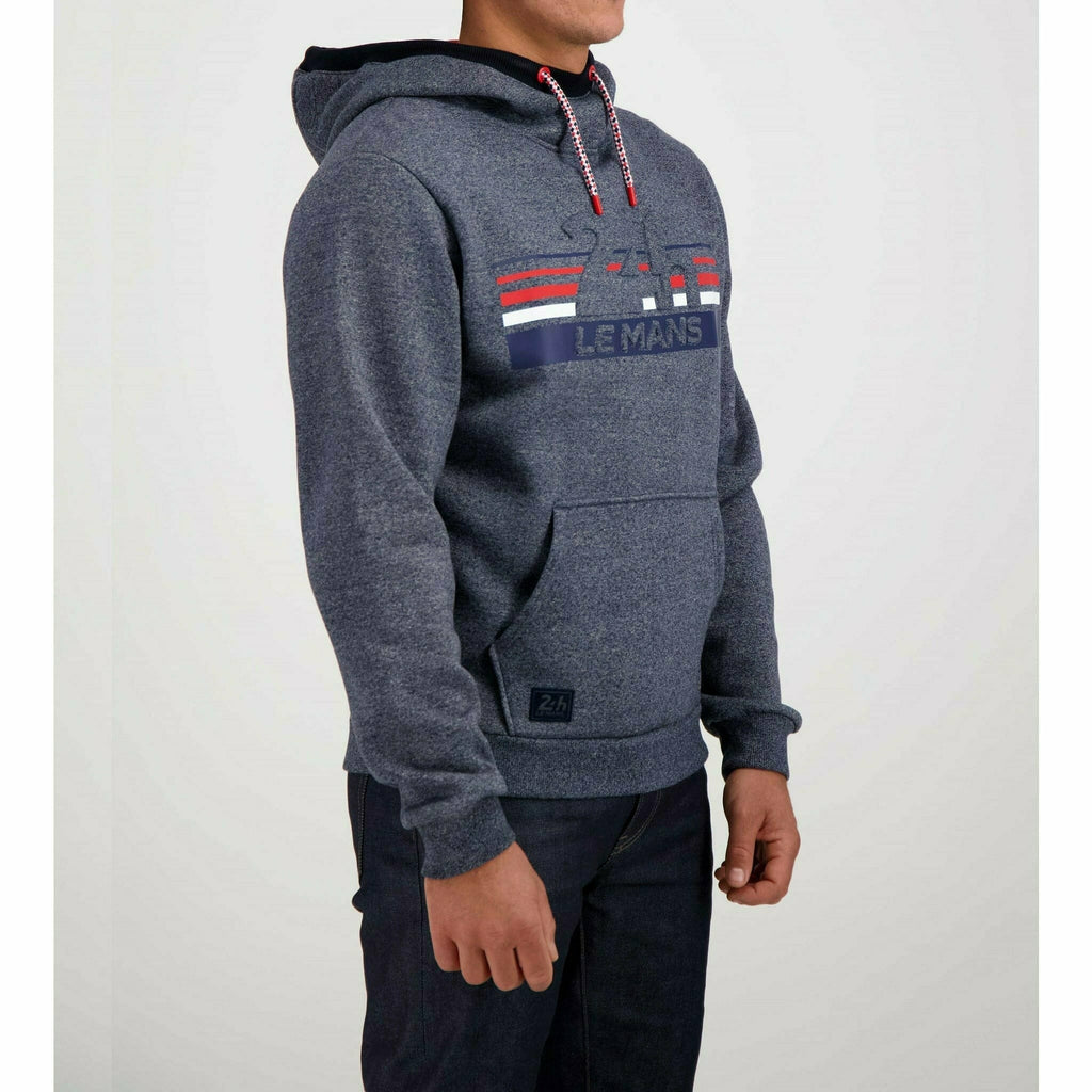 Le Mans 24 Hours Men's Classic Embossed Hoodie - Blue Hoodies Light Gray