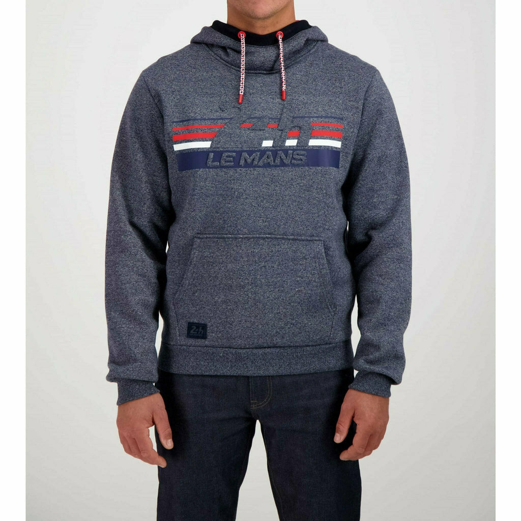 Le Mans 24 Hours Men's Classic Embossed Hoodie - Blue Hoodies Light Gray