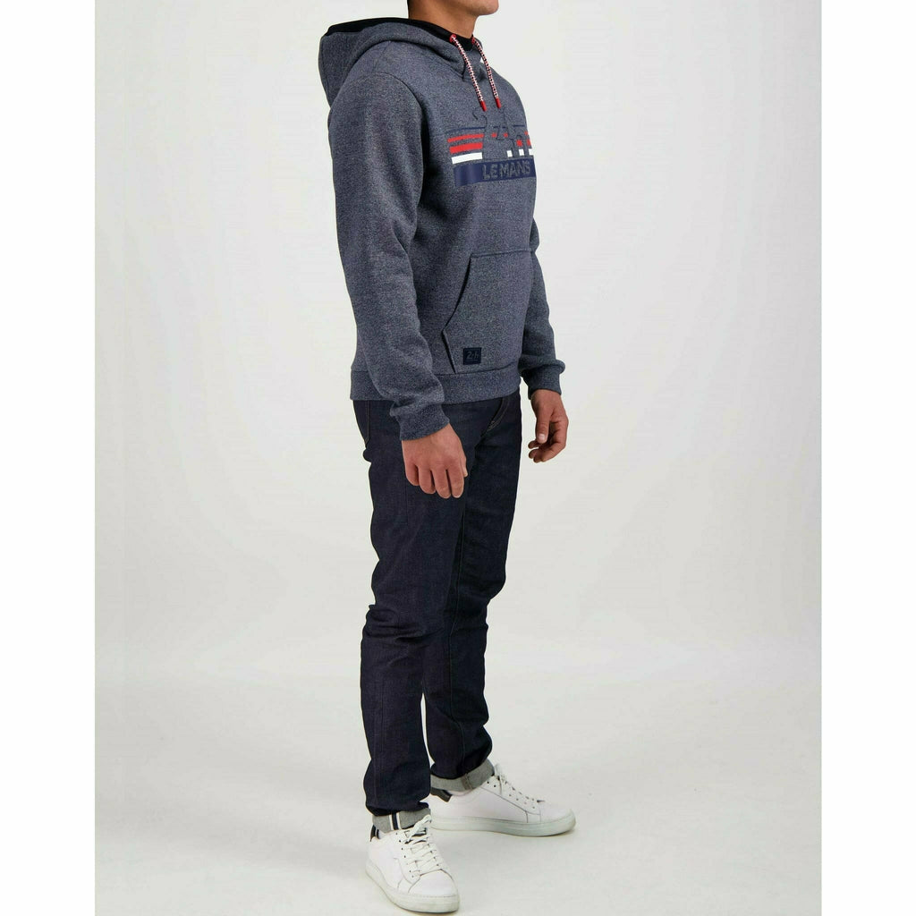 Le Mans 24 Hours Men's Classic Embossed Hoodie - Blue Hoodies Light Gray