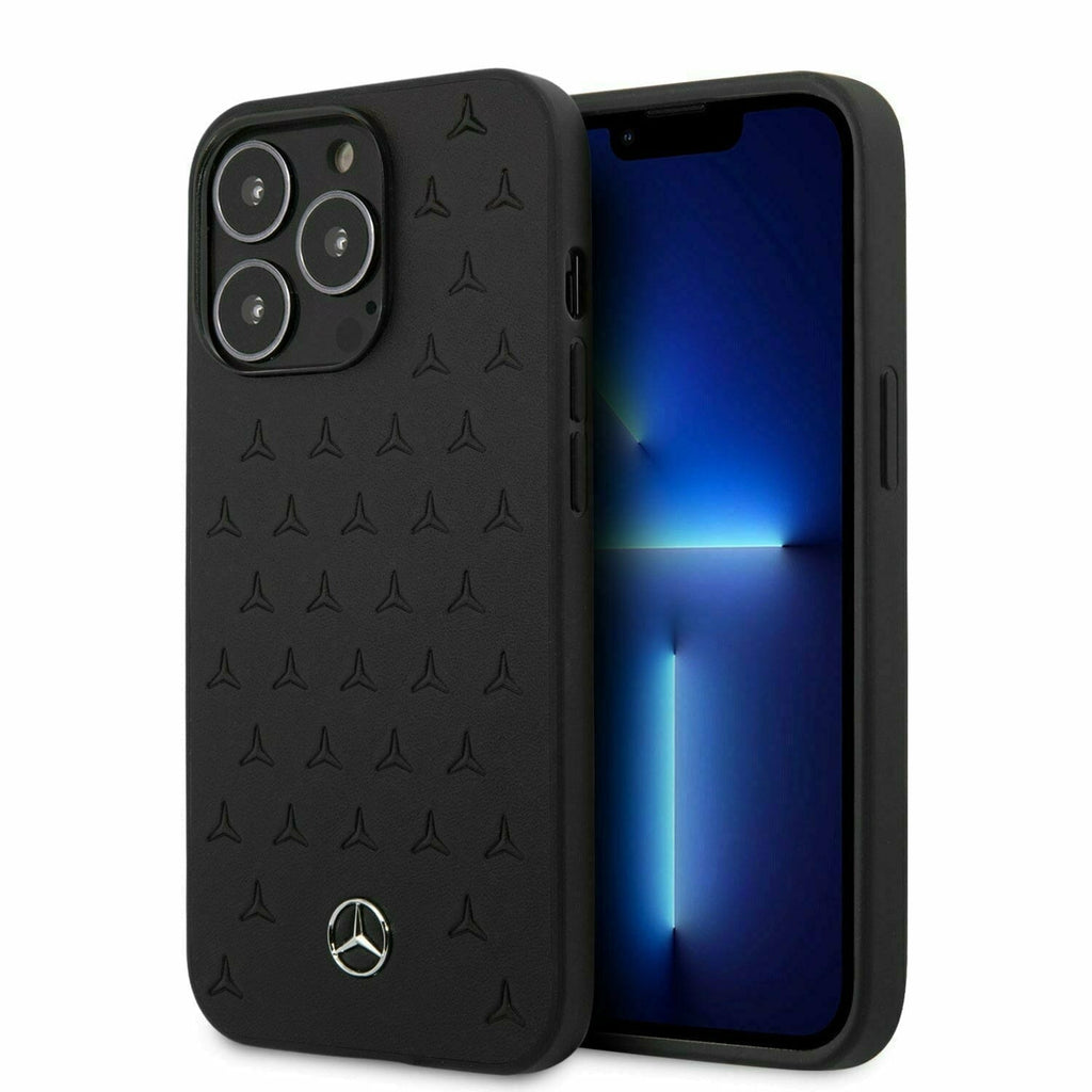 Mercedes-Benz AMG Petronas Leather Black/Red with Stars Pattern- iPhone 13 Phone Cases Dark Slate Gray