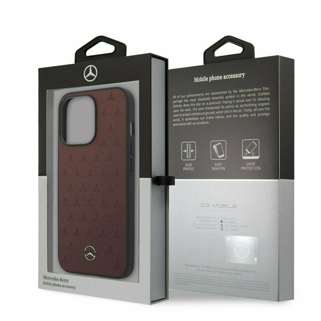 Mercedes-Benz AMG Petronas Leather Black/Red with Stars Pattern- iPhone 13 Phone Cases Dark Slate Gray