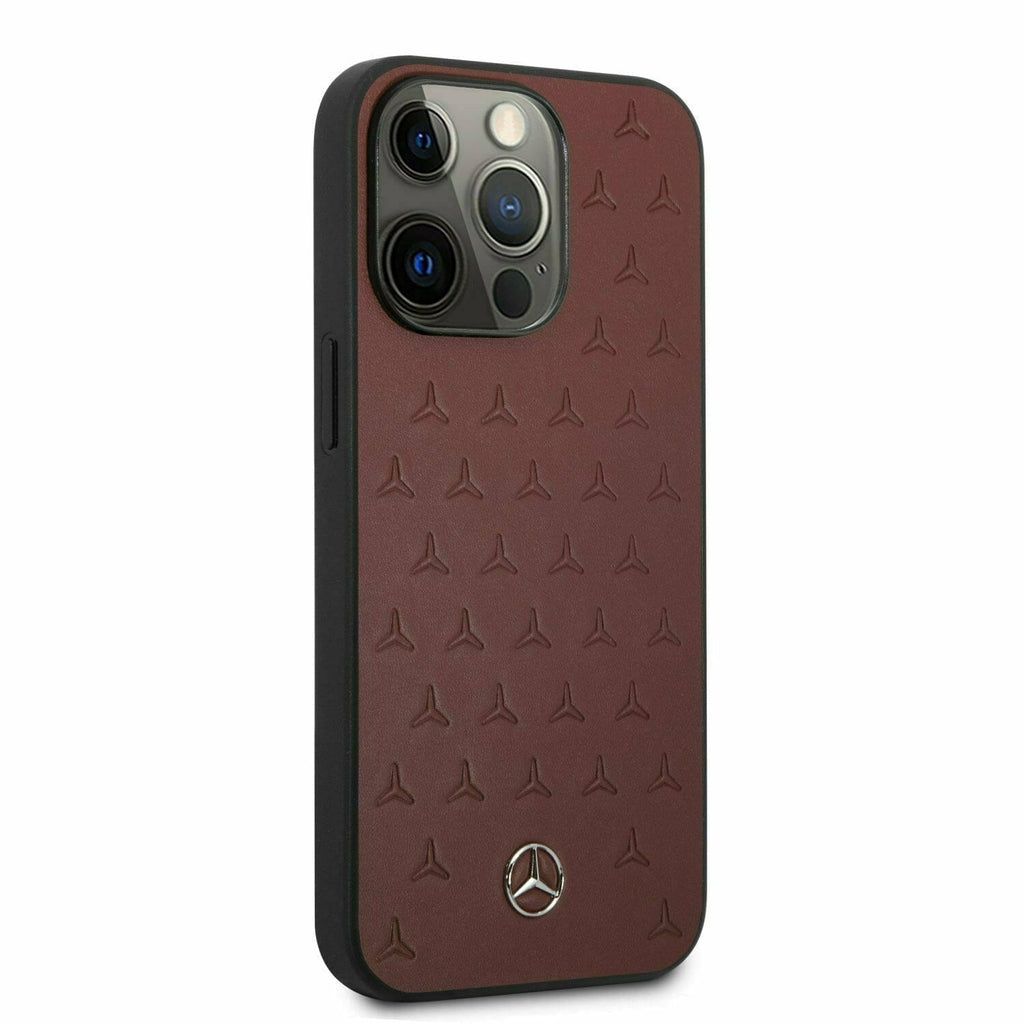 Mercedes-Benz AMG Petronas Leather Black/Red with Stars Pattern- iPhone 13 Phone Cases Dark Olive Green