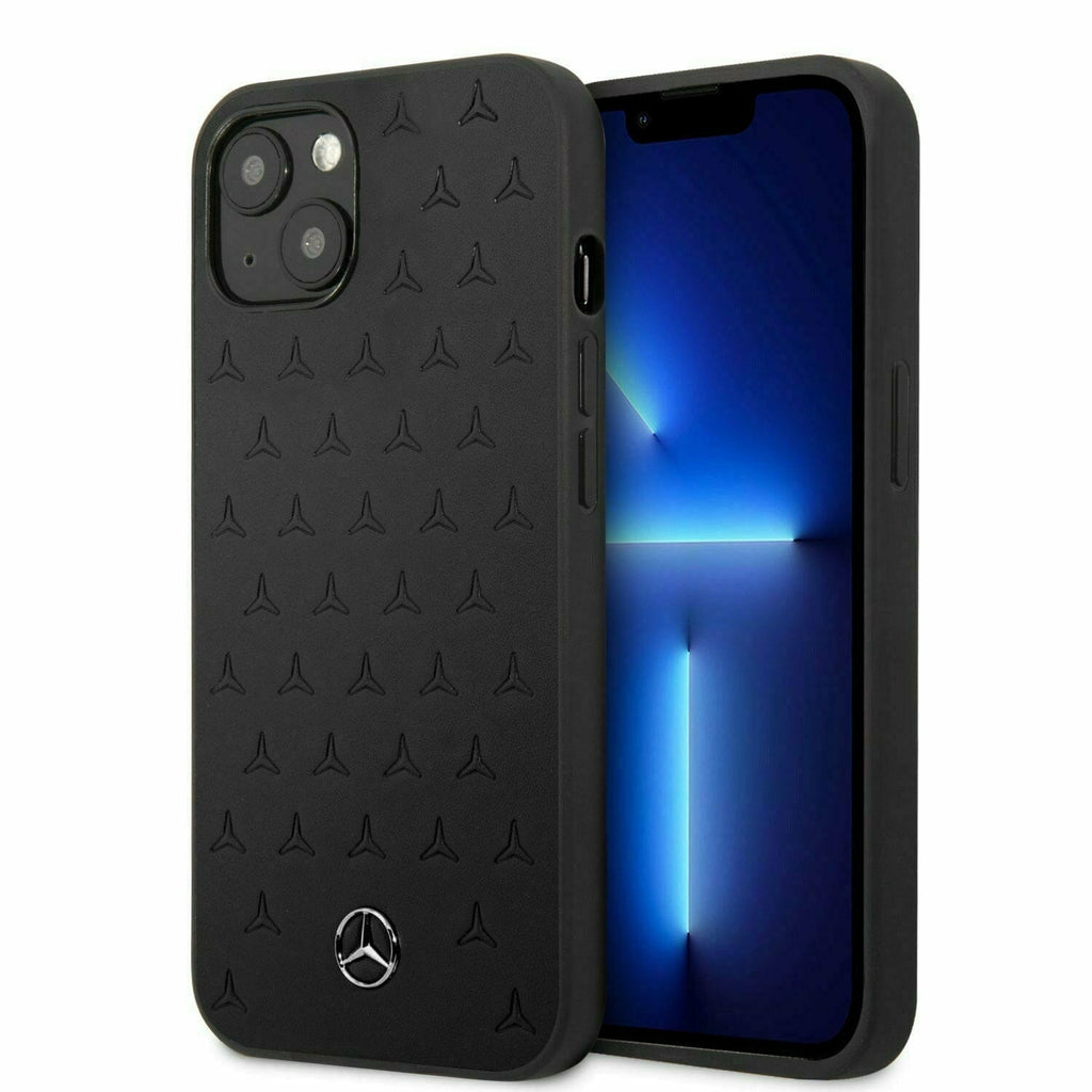 Mercedes-Benz AMG Petronas Leather Black/Red with Stars Pattern- iPhone 13 Phone Cases Dark Slate Gray