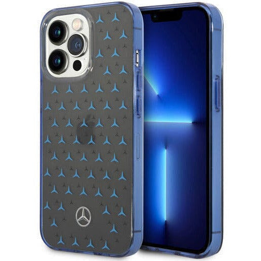 Mercedes-AMG Petronas PC/TPU BLUE DOUBLE LAYER CASE STAR PATTERN LARGE - iPhone 14 Phone Cases Dark Slate Gray