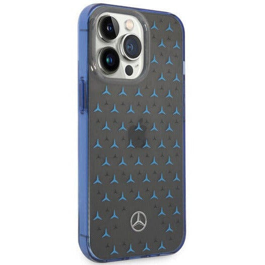 Mercedes-AMG Petronas PC/TPU BLUE DOUBLE LAYER CASE STAR PATTERN LARGE - iPhone 14 Phone Cases Dark Slate Gray