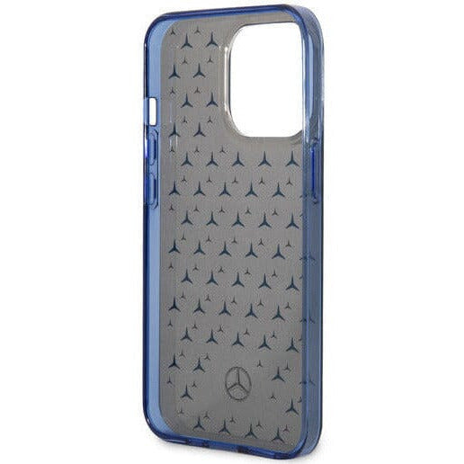 Mercedes-AMG Petronas PC/TPU BLUE DOUBLE LAYER CASE STAR PATTERN LARGE - iPhone 14 Phone Cases Slate Gray