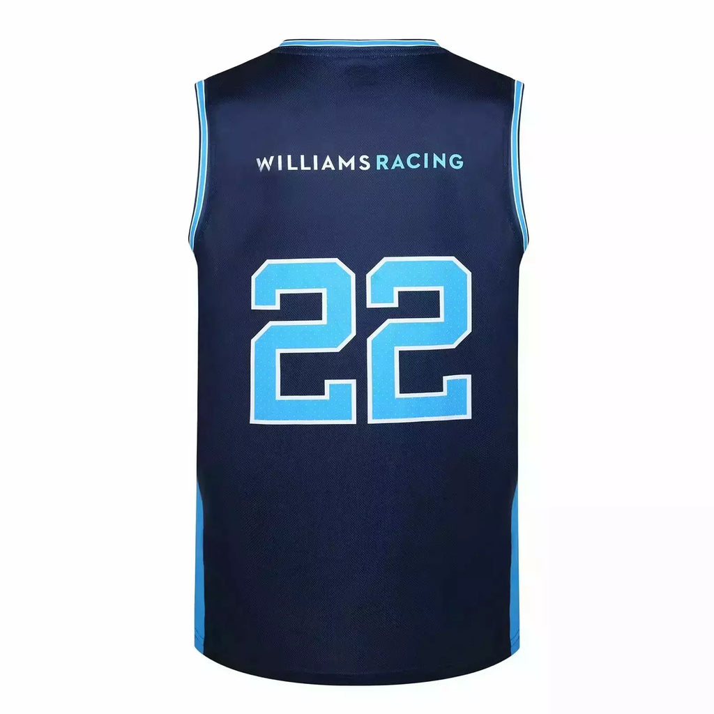 Williams Racing F1 2022 Limited Edition Miami GP Basketball Jersey Jersey Dark Slate Gray