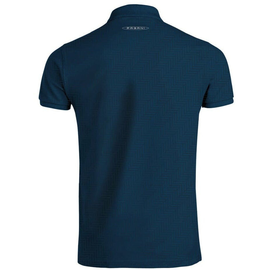 Pagani Huayra Roadster Men's Texture Polo Shirt - Blue Polos Dark Slate Gray