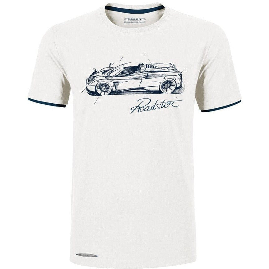 Pagani Huayra Roadster Men's T-Shirt Print  -White T-shirts White Smoke