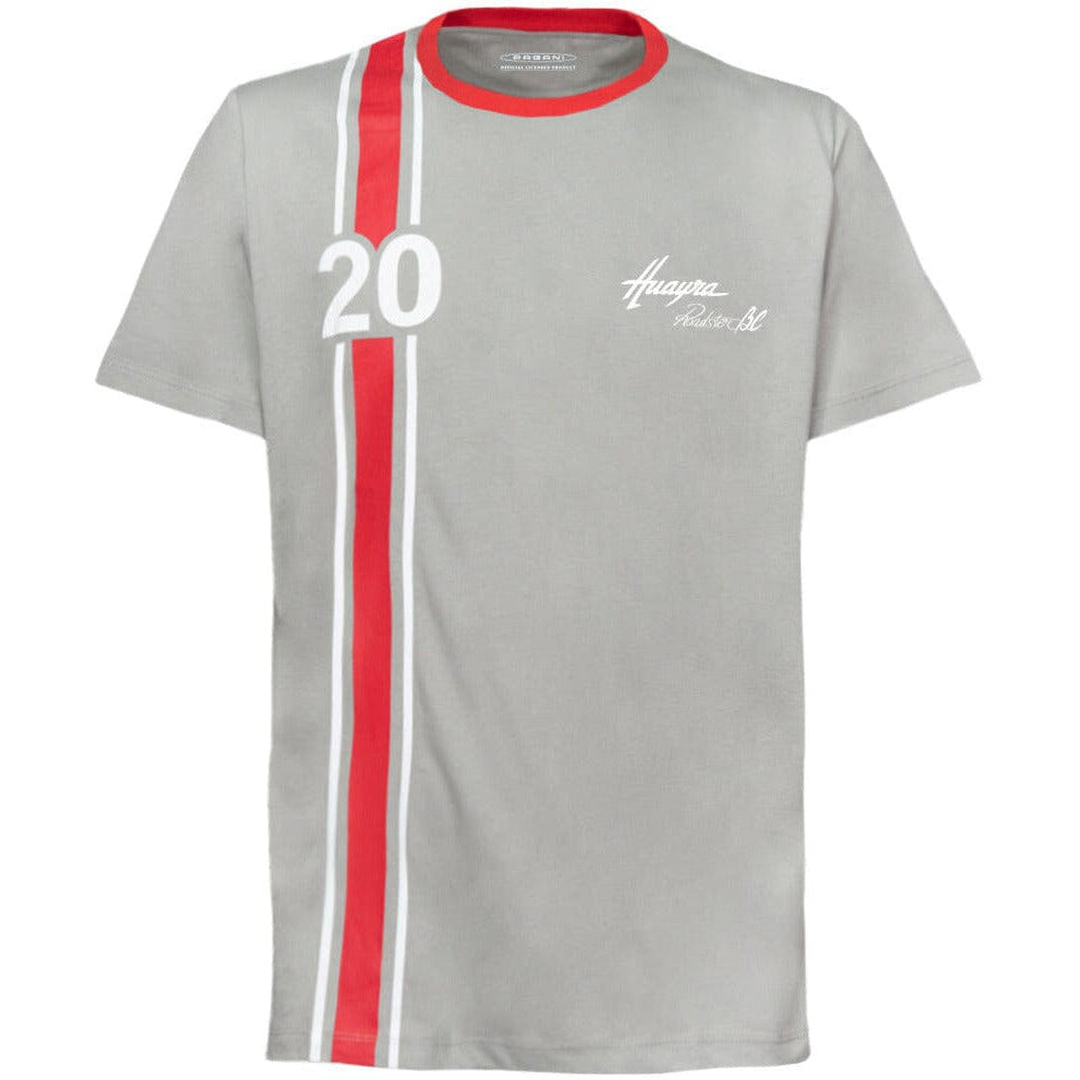 Pagani Roadster BC Men's "20" Stripes T-Shirt- Gray T-shirts Gray