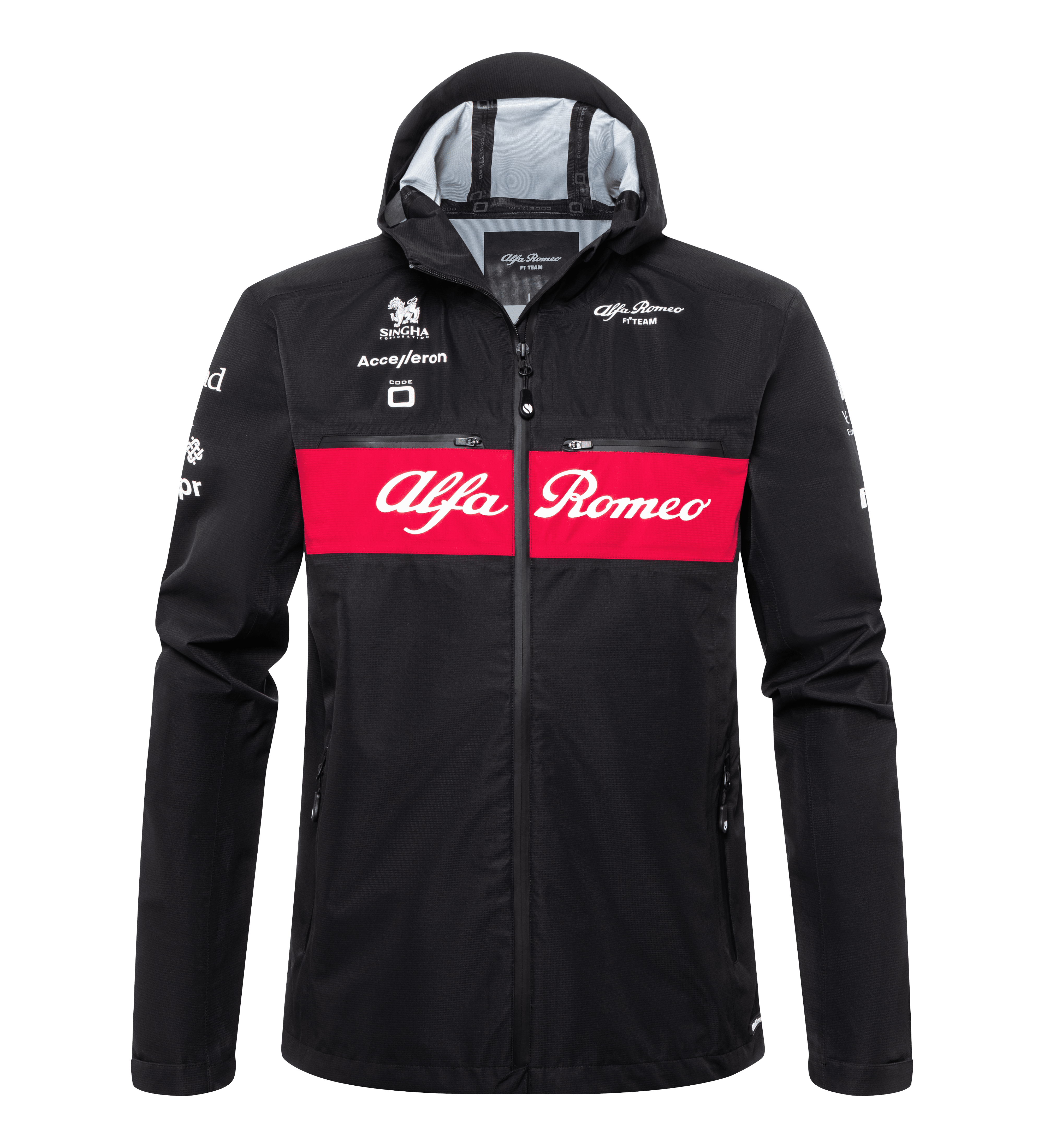 Alfa Romeo Racing F1 2023 Team Rain Jacket Black CMC Motorsports