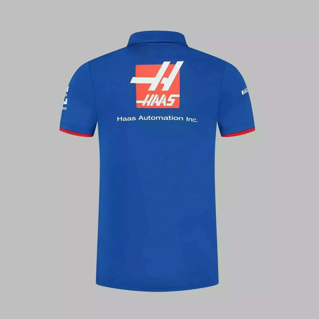 Haas Racing F1 2022 Men's Team Fitted Polo Shirt Polos Gray