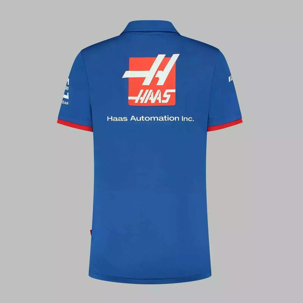 Haas Racing F1 2022 Women's Team Fitted Polo Shirt T-shirt Gray