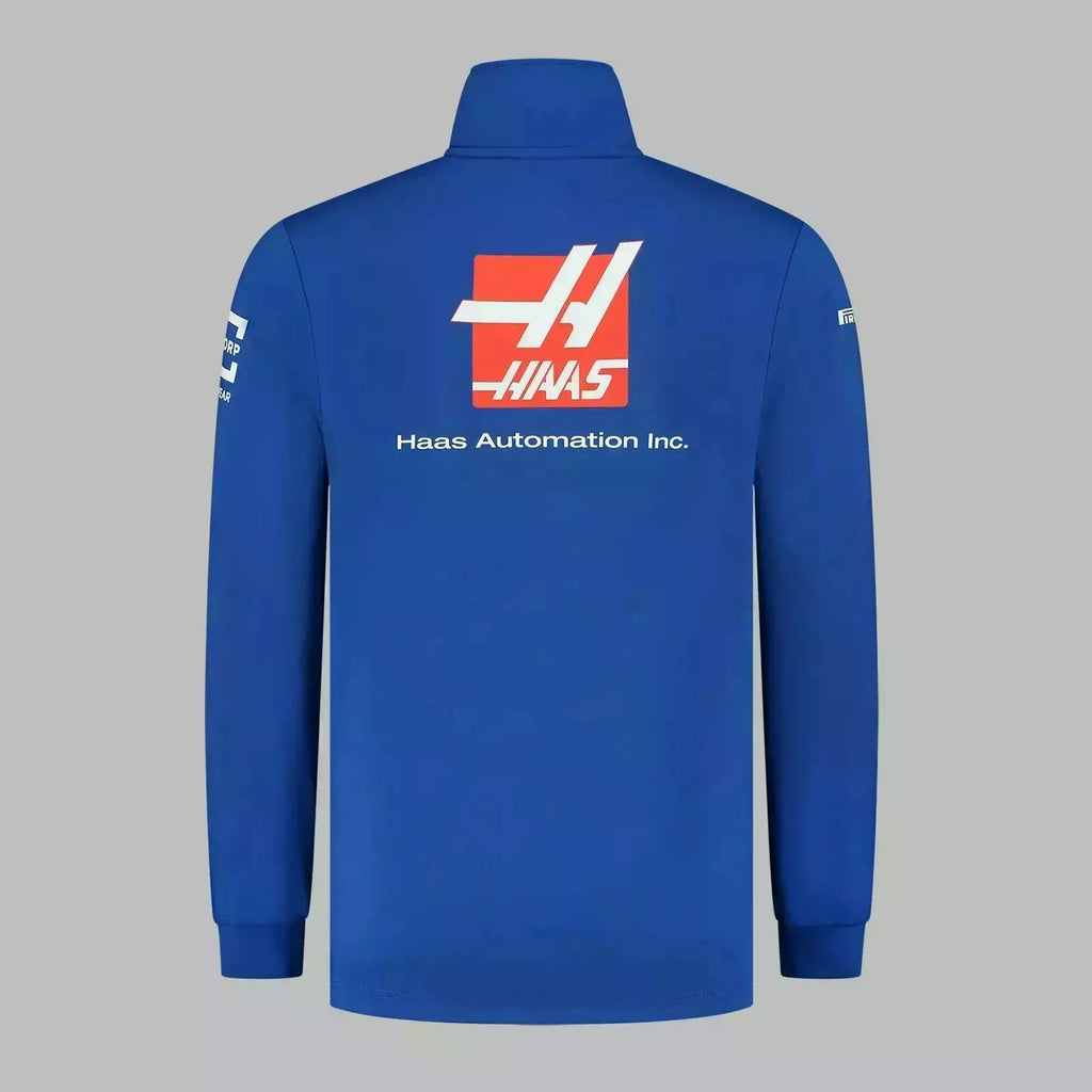 Haas Racing F1 2022 Men's Team Fitted 1/4 Zip Sweatshirt Sweaters Dark Slate Blue