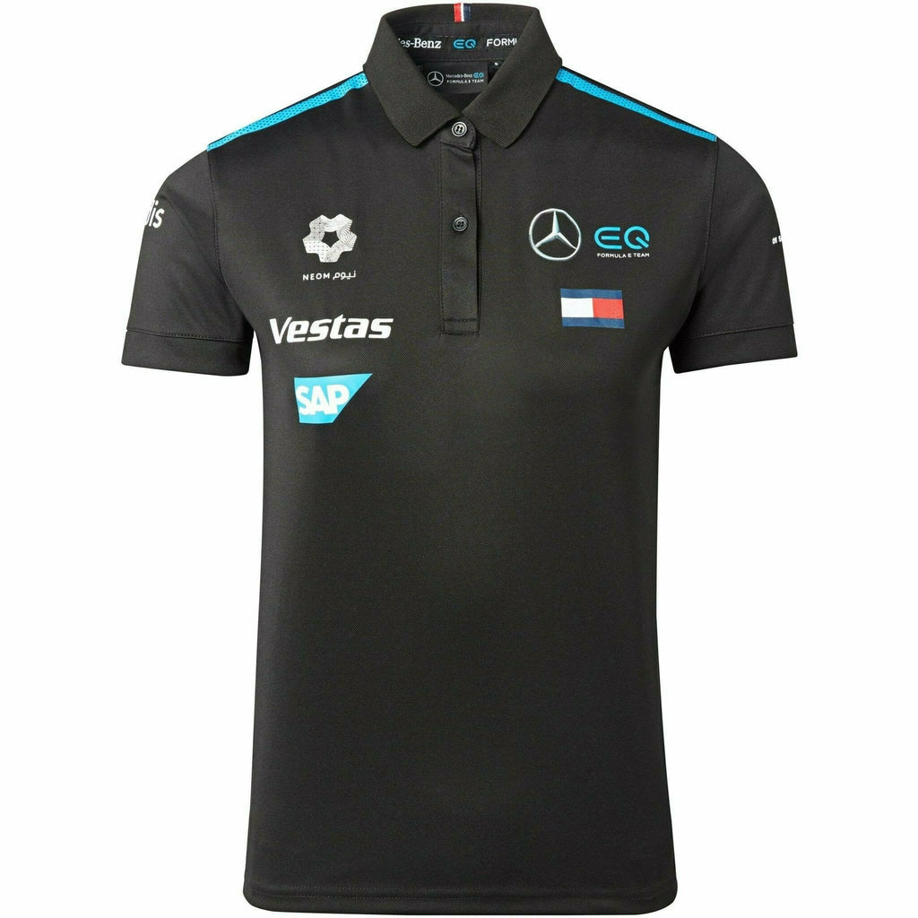 Mercedes-EQ Formula E Team 2021 Women's Team Polo Shirt - Black Polos Dark Slate Gray