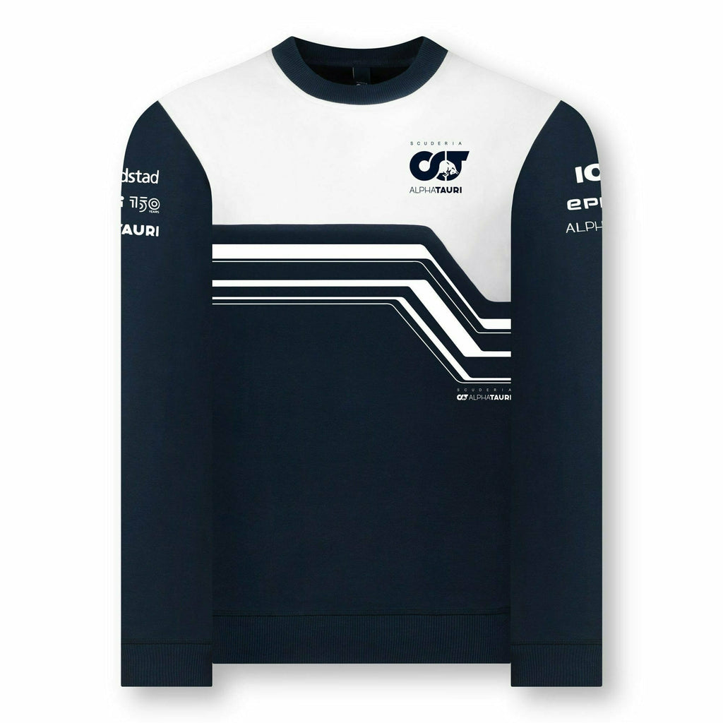 Scuderia AlphaTauri F1 2022 Men's Team Crewneck Sweatshirt- Navy Sweatshirt Black