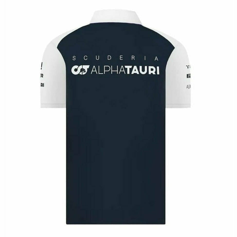Scuderia AlphaTauri F1 2022 Men's Team Polo Shirt - Navy/White Polos Dark Slate Gray