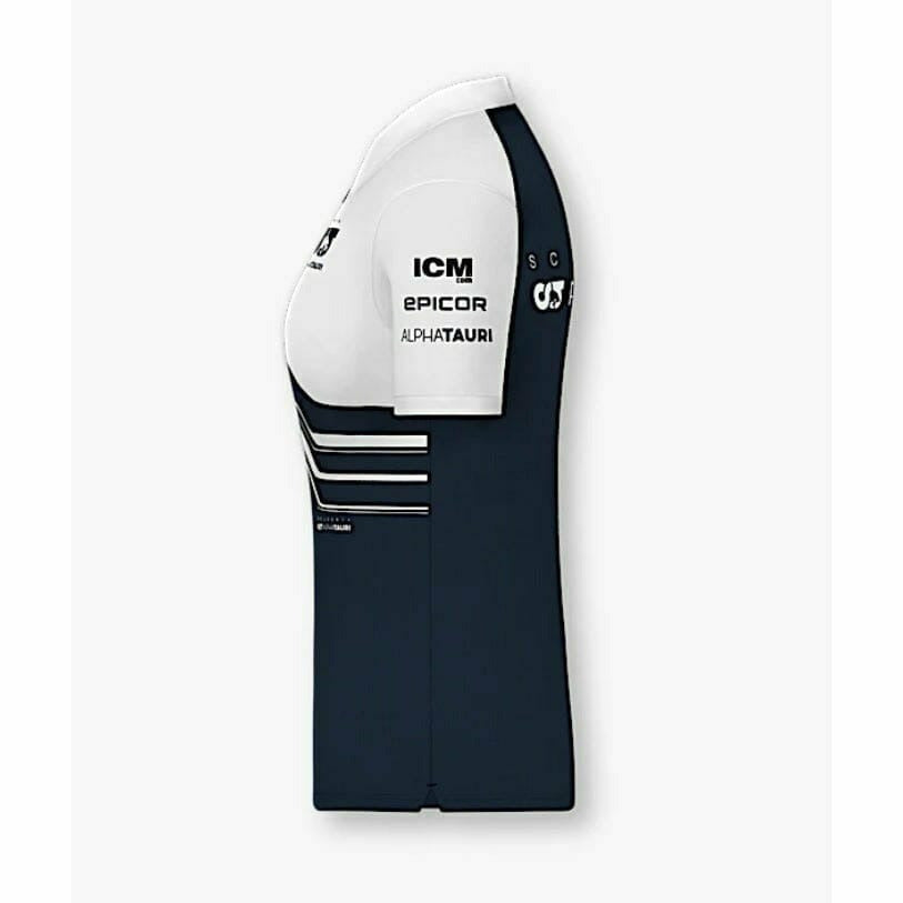 Scuderia AlphaTauri F1 2022 Women's Team Polo Shirt - Navy/White Polos Dark Slate Gray