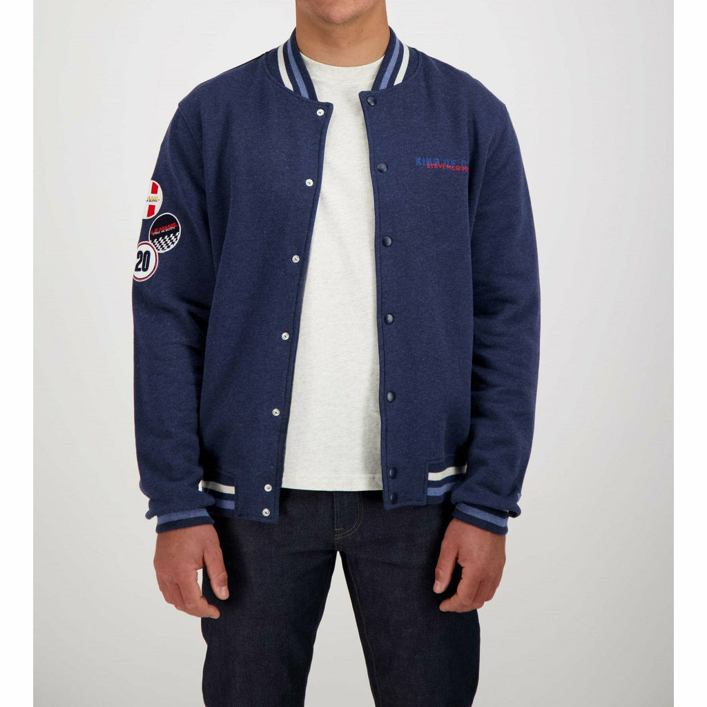 Le Mans 24 Hours Men's Steve McQueen "King of Cool" Teddy Sweat Jacket Jackets Light Gray