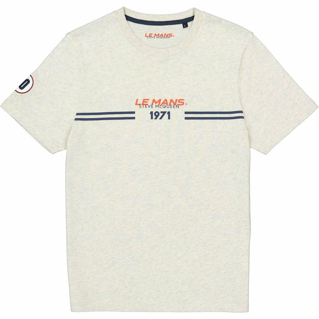 Le Mans 24 Hours Men's Steve McQueen "1971" T-Shirt T-shirt Antique White