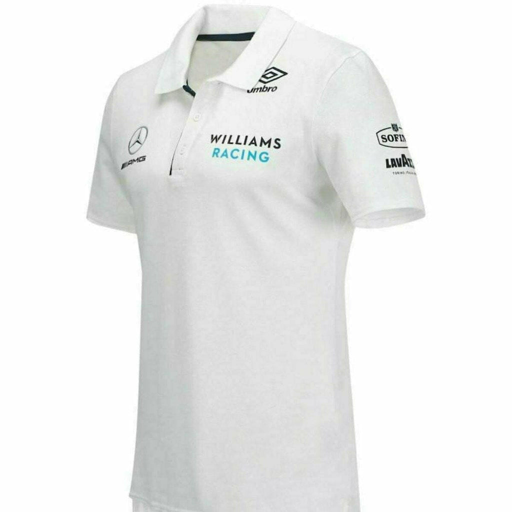 Williams Racing 2021 Men's Team Media Polo Shirt-White Polos Light Gray