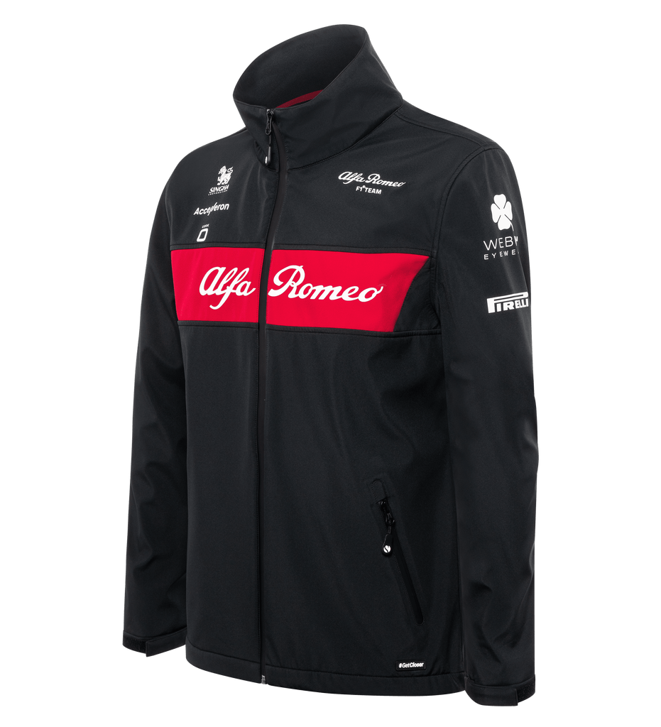 Alfa Romeo Racing F1 2023 Men's Team Softshell Jacket - Black Jackets Alfa Romeo 