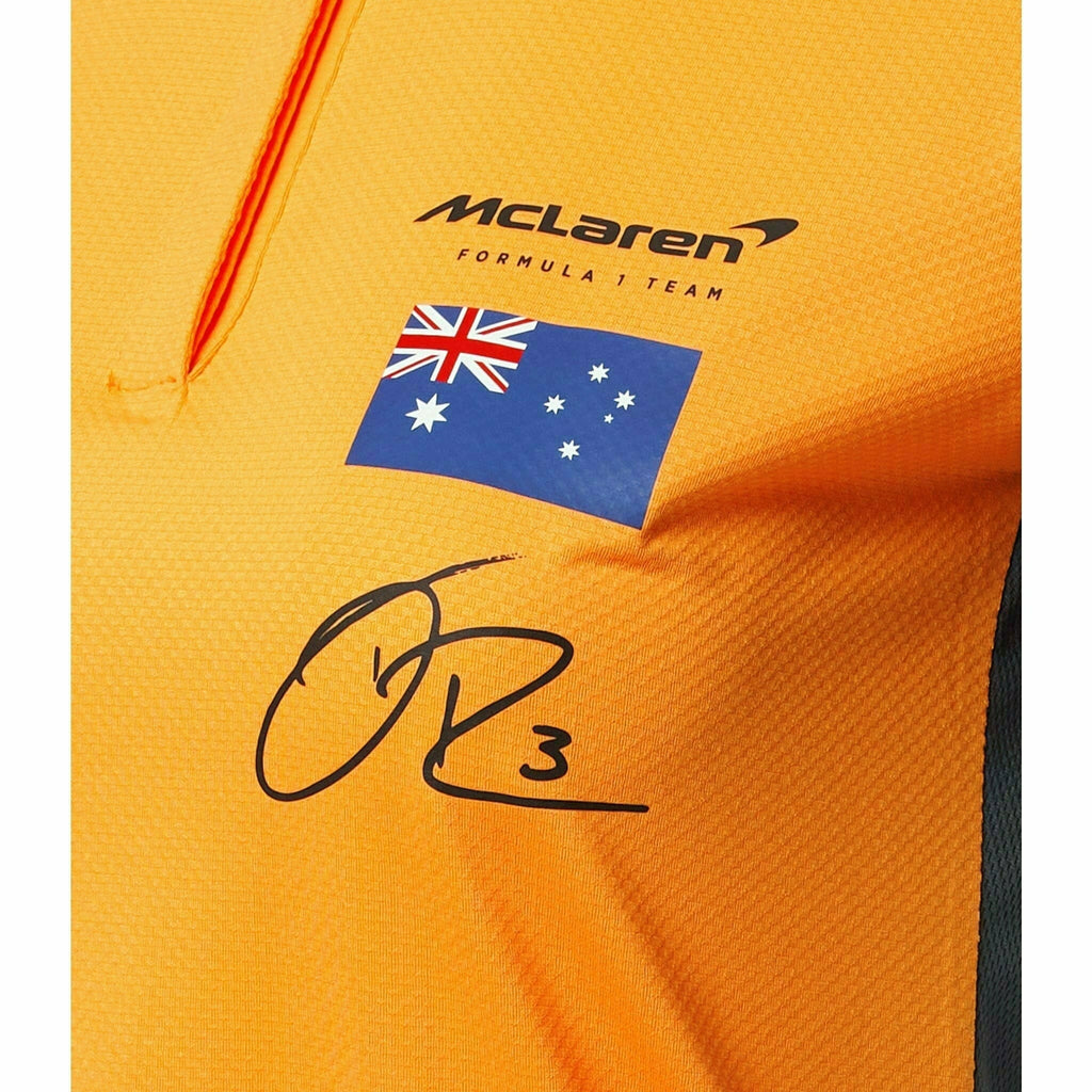 McLaren F1 Women's 2022 Daniel Ricciardo Team Drivers Polo Shirt- Papaya/Phantom Polos Sandy Brown