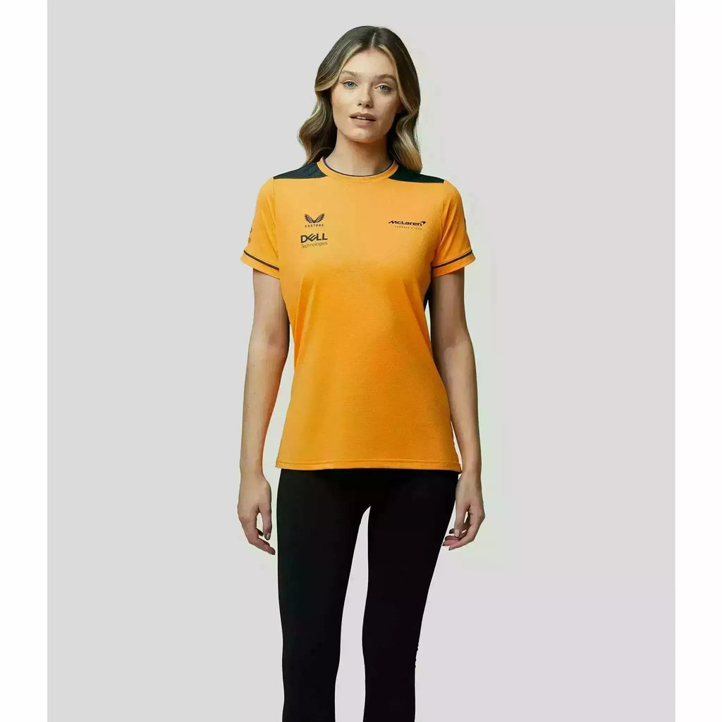 McLaren F1 Women's 2022 Team Replica Set Up T-Shirt- Papaya/Phantom T-shirts Light Gray
