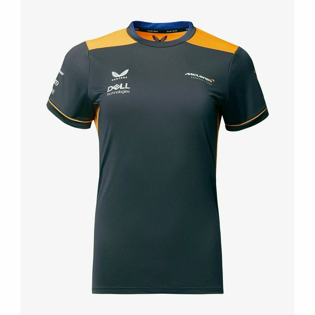 McLaren F1 Women's 2022 Team Replica Set Up T-Shirt- Papaya/Phantom T-shirts Dark Slate Gray