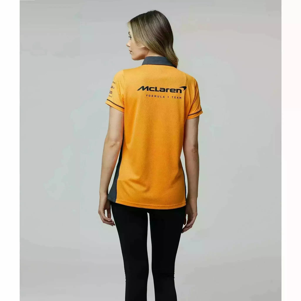 McLaren F1 Women's 2022 Team Polo Shirt- Papaya/Phantom Polos Gray