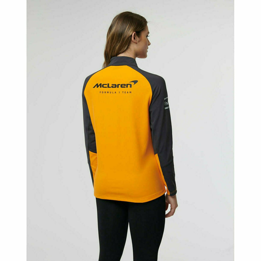 McLaren F1 Women's 2022 Team Quarter Zip Midlayer Jacket- Papaya Jackets Light Gray