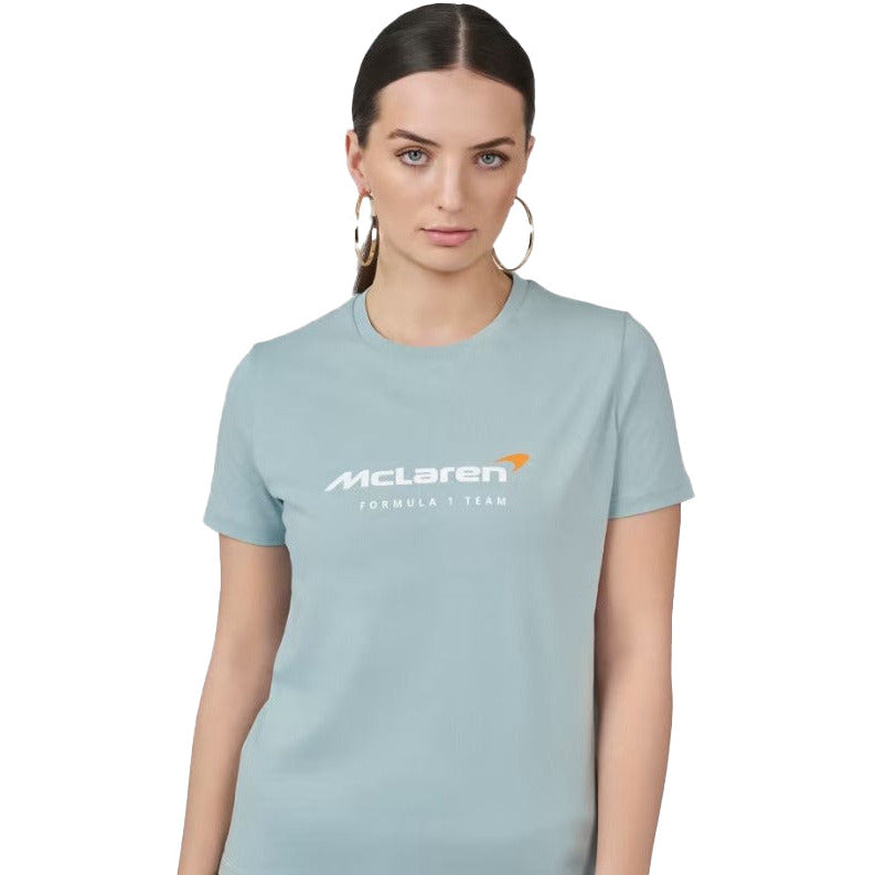 McLaren F1 Women's Core Essentials Logo T-Shirt -Papaya/Phantom/Blue/Black T-shirts McLaren-Castore 