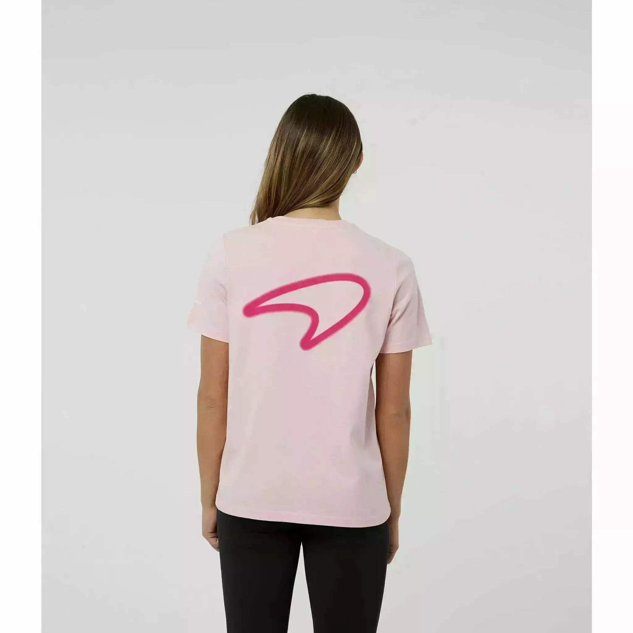 McLaren F1 Women's Miami Neon Graphic T-Shirt-White/Vice Blue/Beetroot Purple/Crystal Rose T-shirts Light Gray
