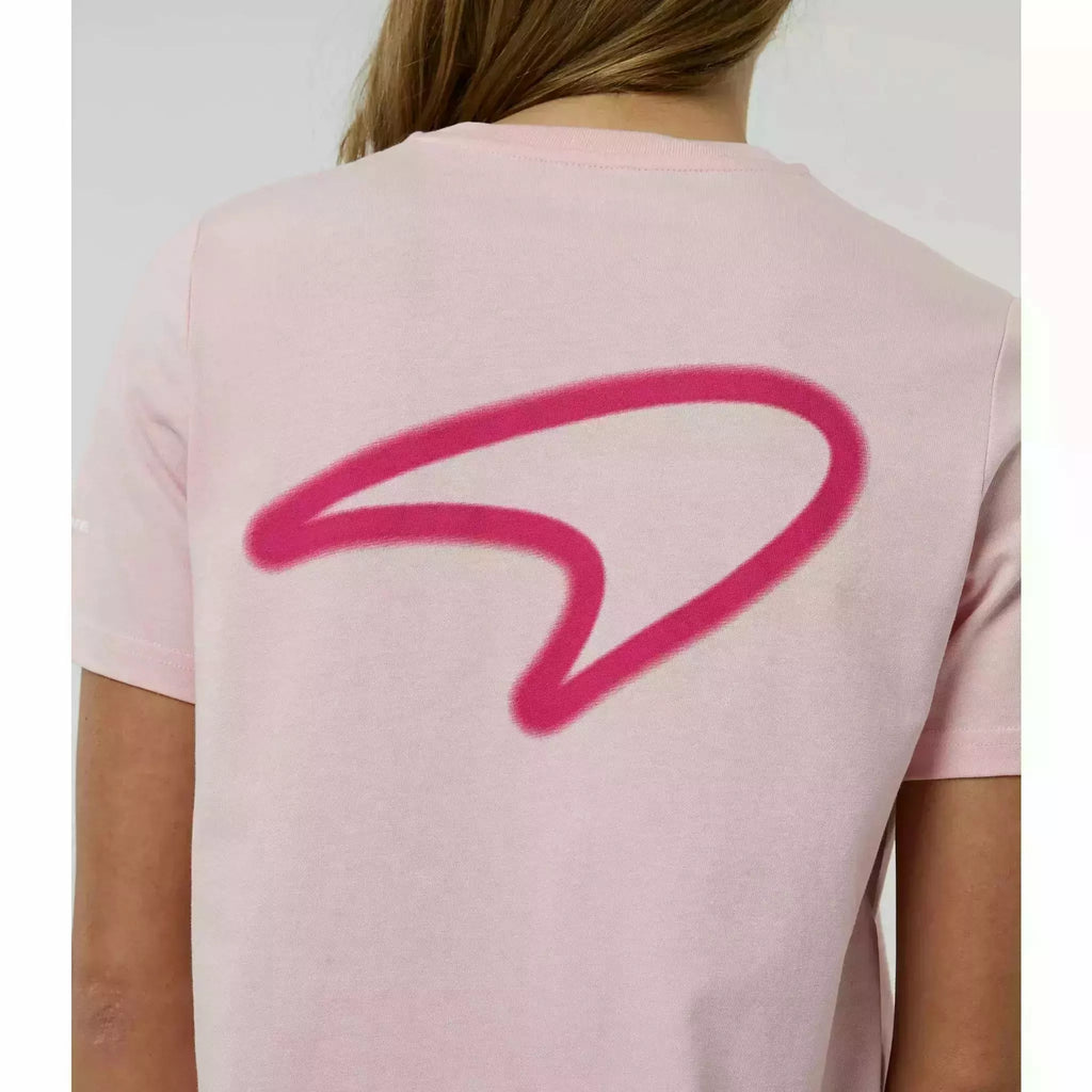 McLaren F1 Women's Miami Neon Graphic T-Shirt-White/Vice Blue/Beetroot Purple/Crystal Rose T-shirts Gray
