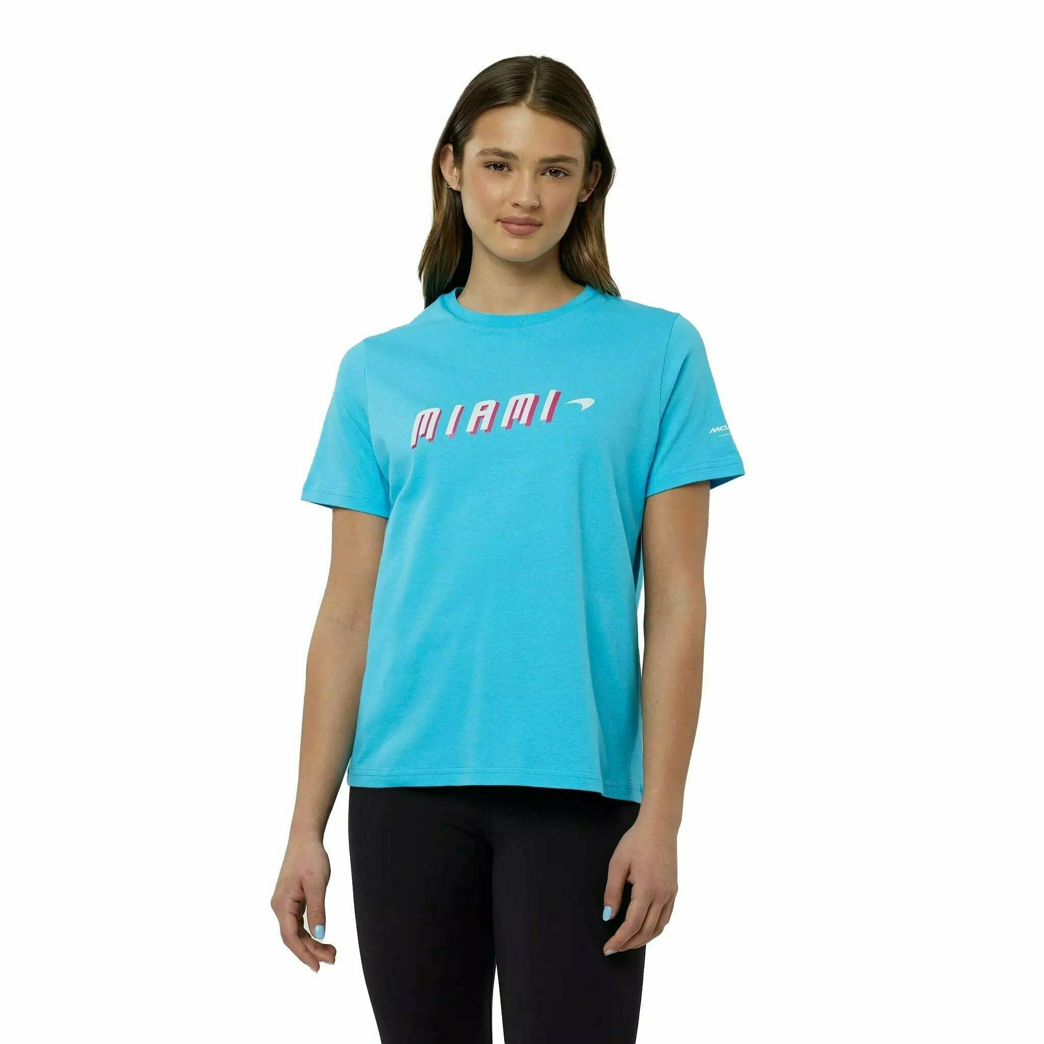 Blue/Beetroot Motorsports® Miami F1 Women\'s McLaren Graphic – T-Shirt-White/Vice CMC Neon