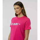 McLaren F1 Women's Miami Neon Graphic T-Shirt-White/Vice Blue/Beetroot Purple/Crystal Rose T-shirts Light Gray