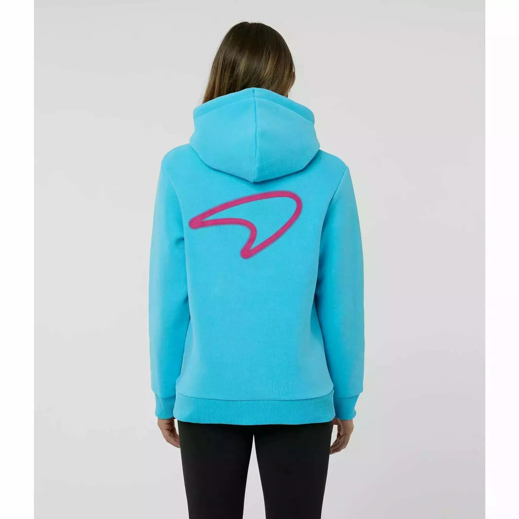 McLaren F1 Women's Miami Neon Graphic Hoodie -Black/Vice Blue/Beetroot Purple Hoodies Steel Blue