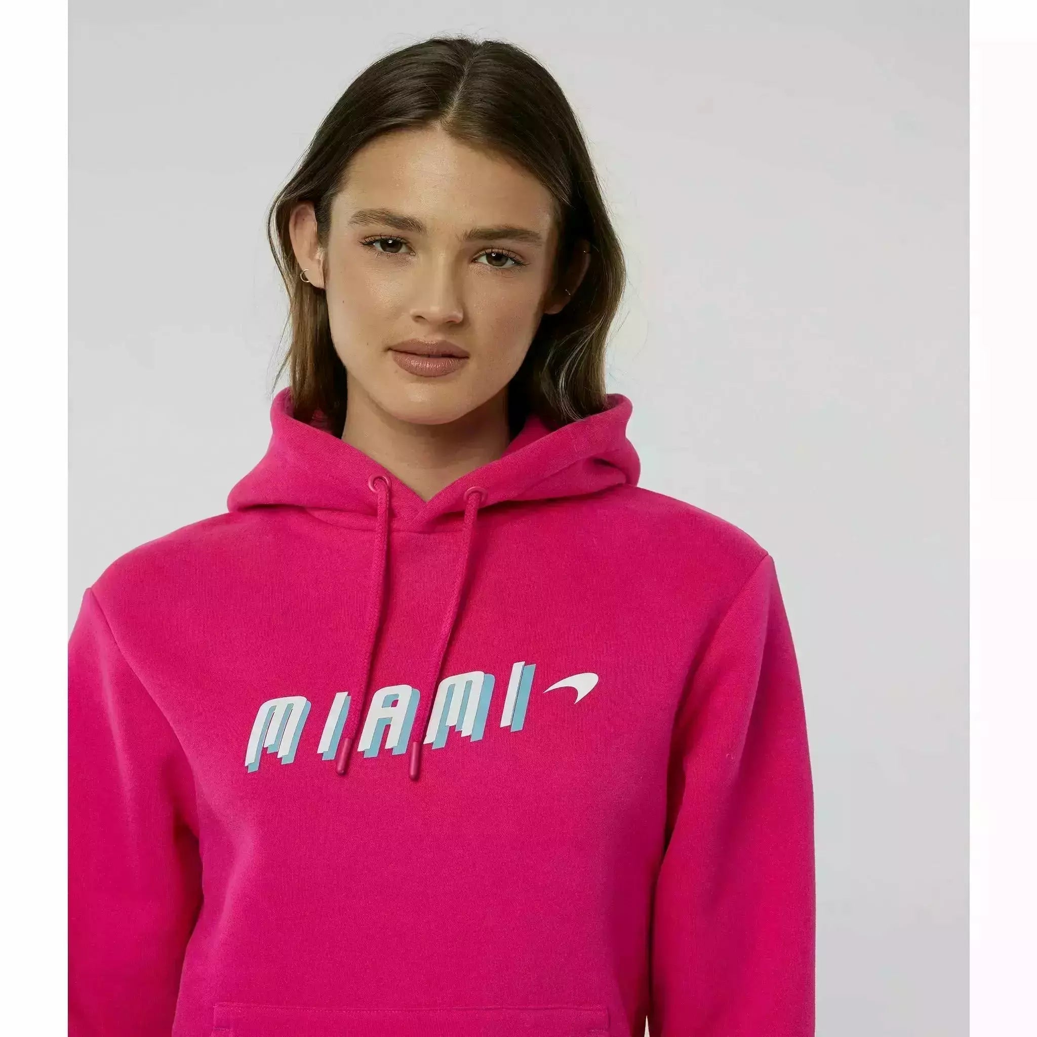McLaren F1 Women s Miami Neon Graphic Hoodie Black Vice Blue
