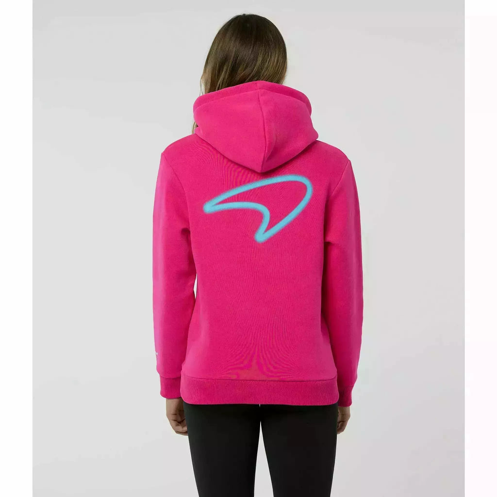 McLaren F1 Women's Miami Neon Graphic Hoodie -Black/Vice Blue/Beetroot Purple Hoodies Light Gray