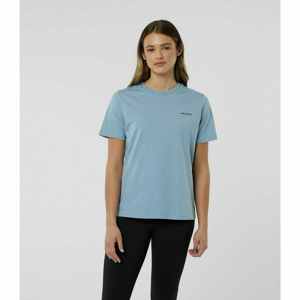 McLaren F1 Special Edition Monaco GP Women's Slogan T-Shirt - Blue/Black/Orange T-shirts Light Gray