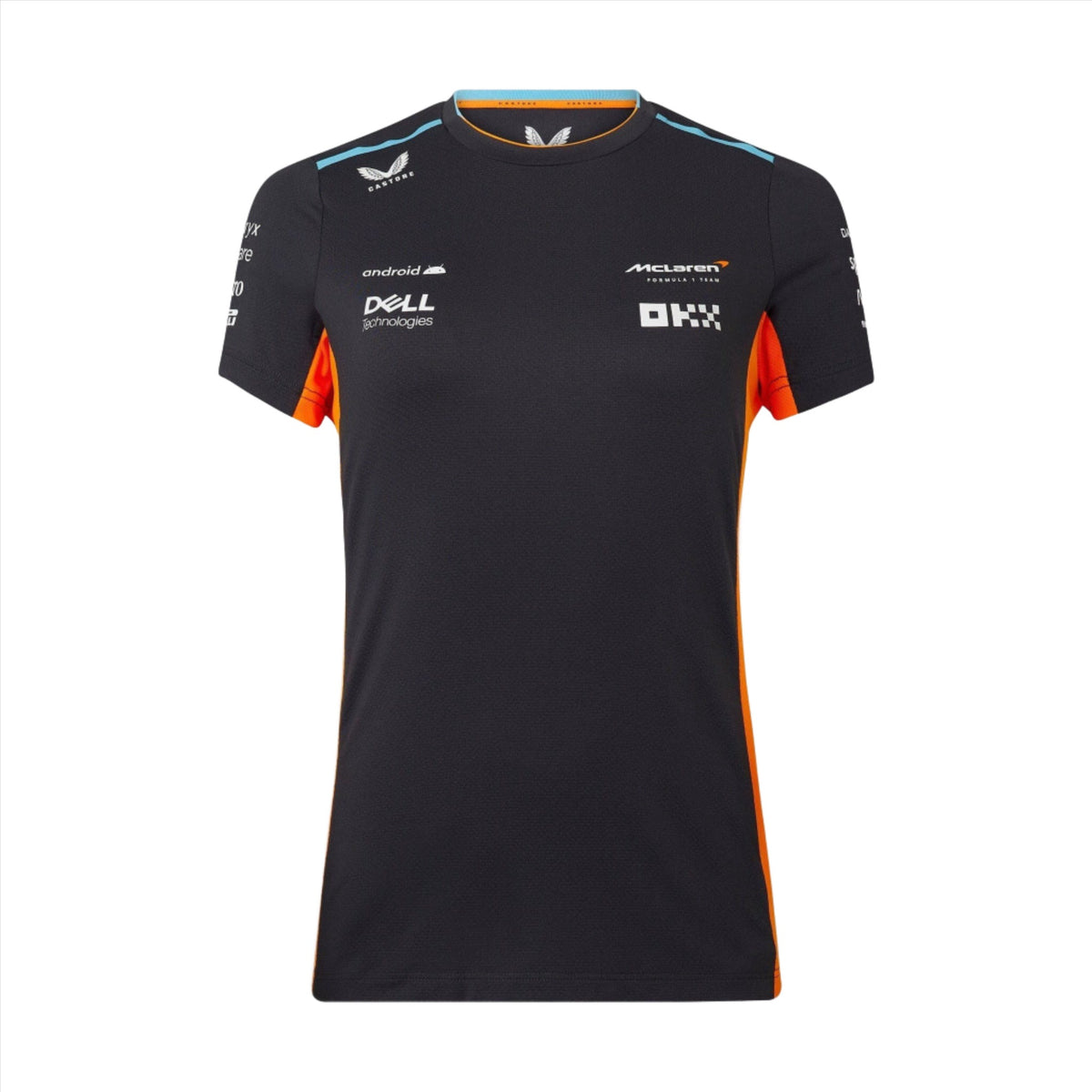 McLaren F1 Women's 2023 Team Replica Set Up T-Shirt- Papaya/Phantom T-shirts Light Gray