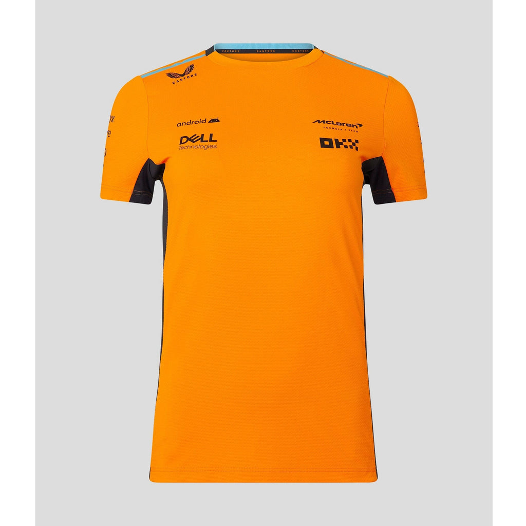 McLaren F1 Women's 2023 Lando Norris Team Drivers T-Shirt- Papaya/Phantom T-shirt Dark Orange