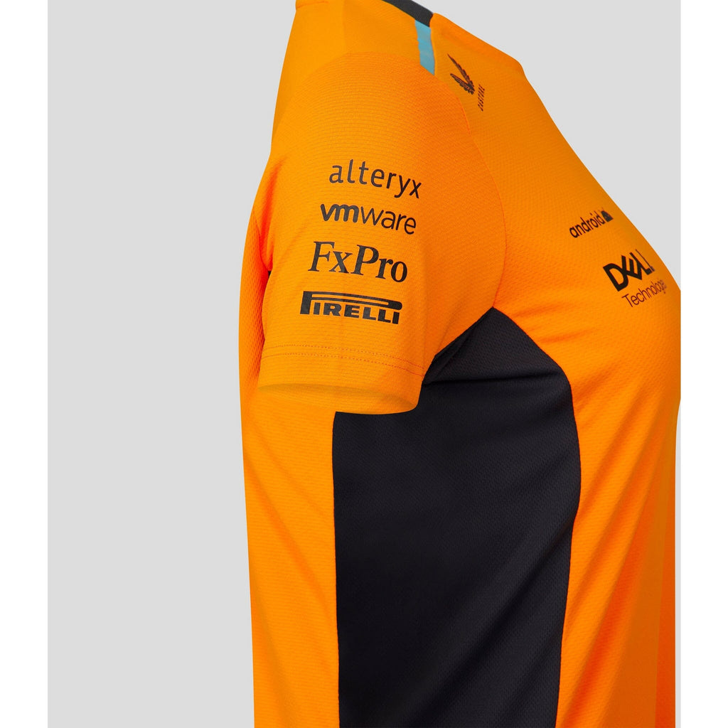 McLaren F1 Women's 2023 Lando Norris Team Drivers T-Shirt- Papaya/Phantom T-shirt Light Gray