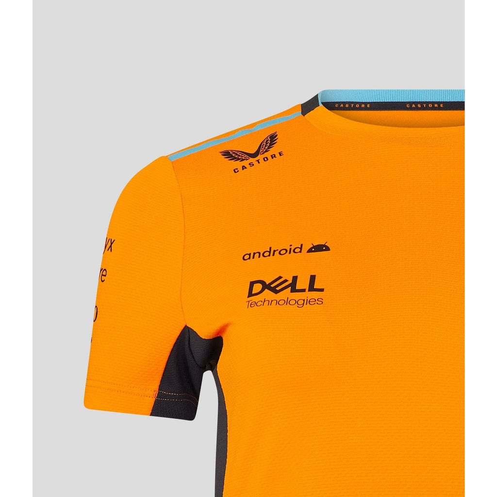 McLaren F1 Women's 2023 Lando Norris Team Drivers T-Shirt- Papaya/Phantom T-shirt Dark Orange